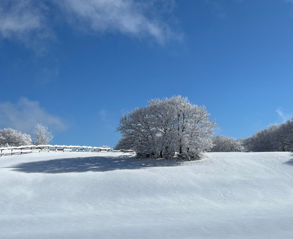 Winter in Le Marche, Italy Monte San Vito, Snowy landscape
